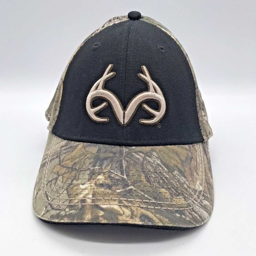 Realtree Camo Baseball Hat Stretch L/XL Trucker Hunting Fishing Dad Outdoor Cap